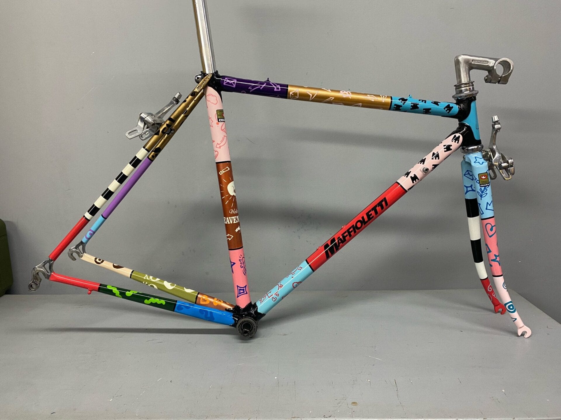 Maffioletti custom painted bicycle frame Athens