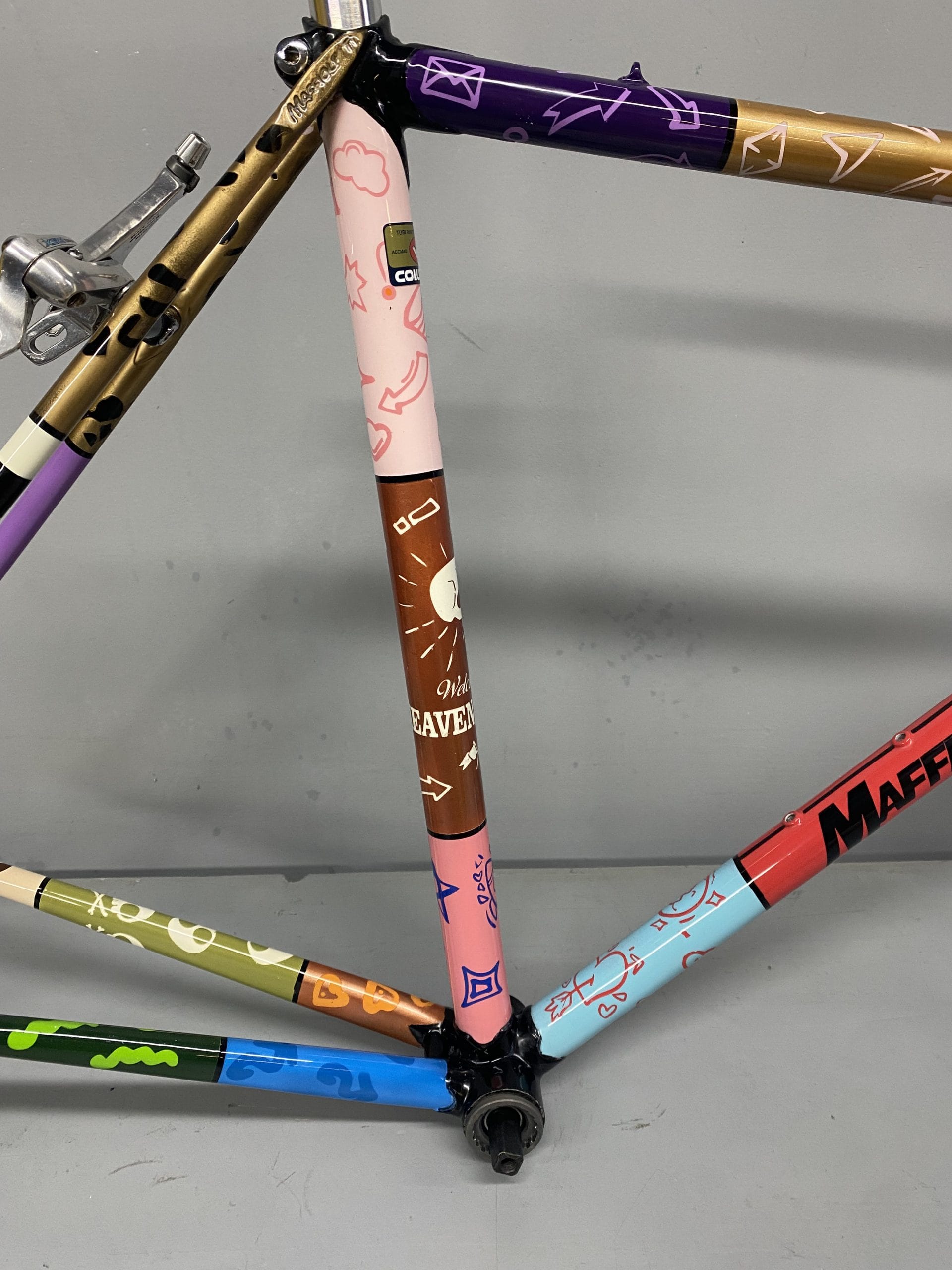 Maffioletti custom painted bicycle frame Athens