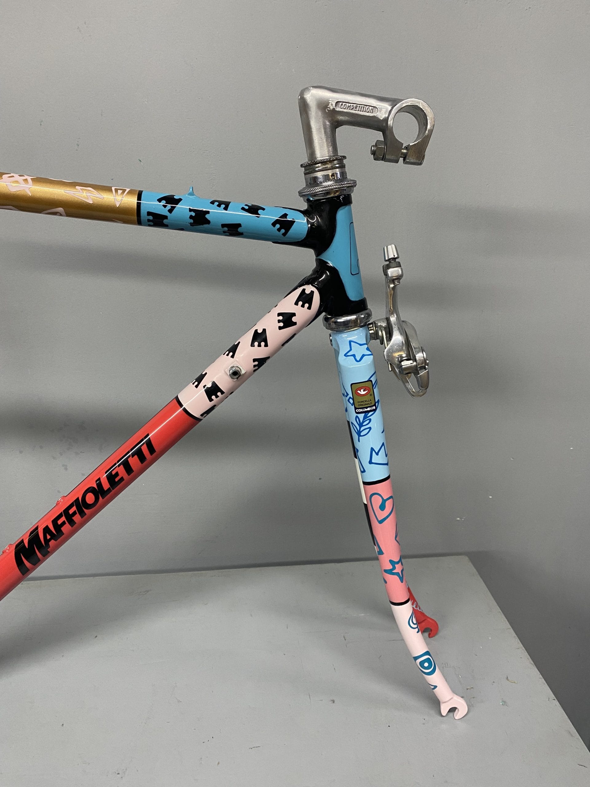 Maffioletti custom painted bicycle frame Athens
