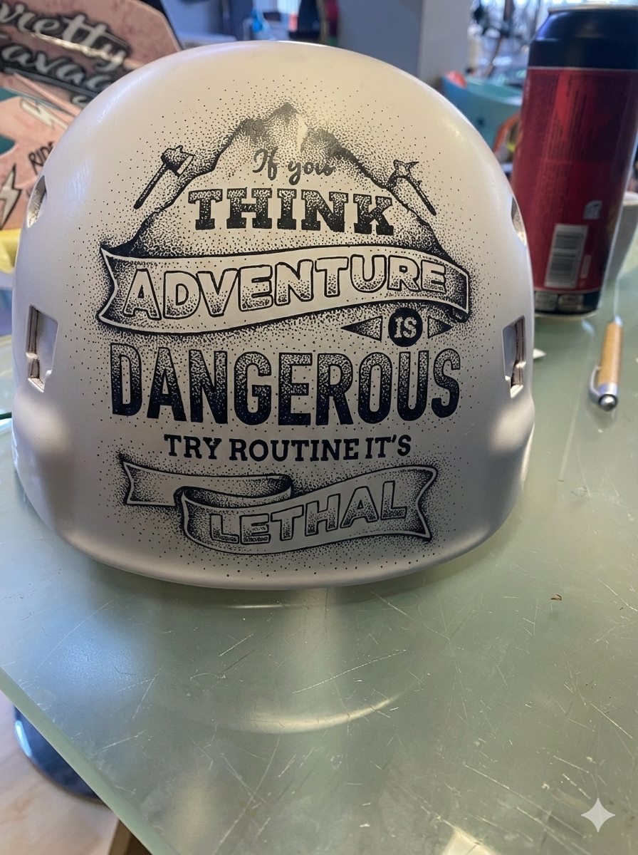 Custom βαφή κράνους | Athens Custom Bicycles