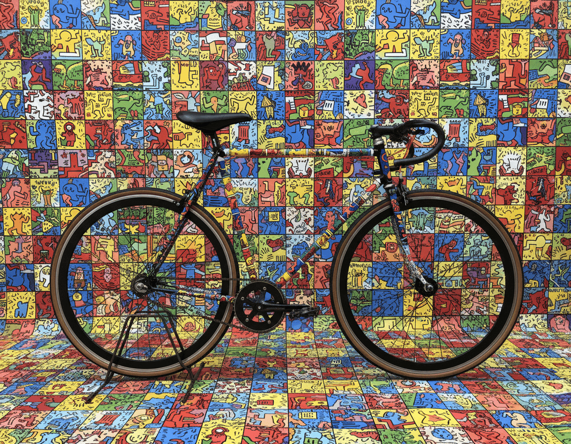 keith haring inspired bike