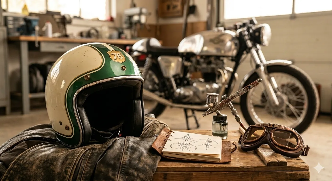 Classic racing heritage custom βαφή κράνους